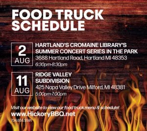 2022 August - Food Truck Schedule